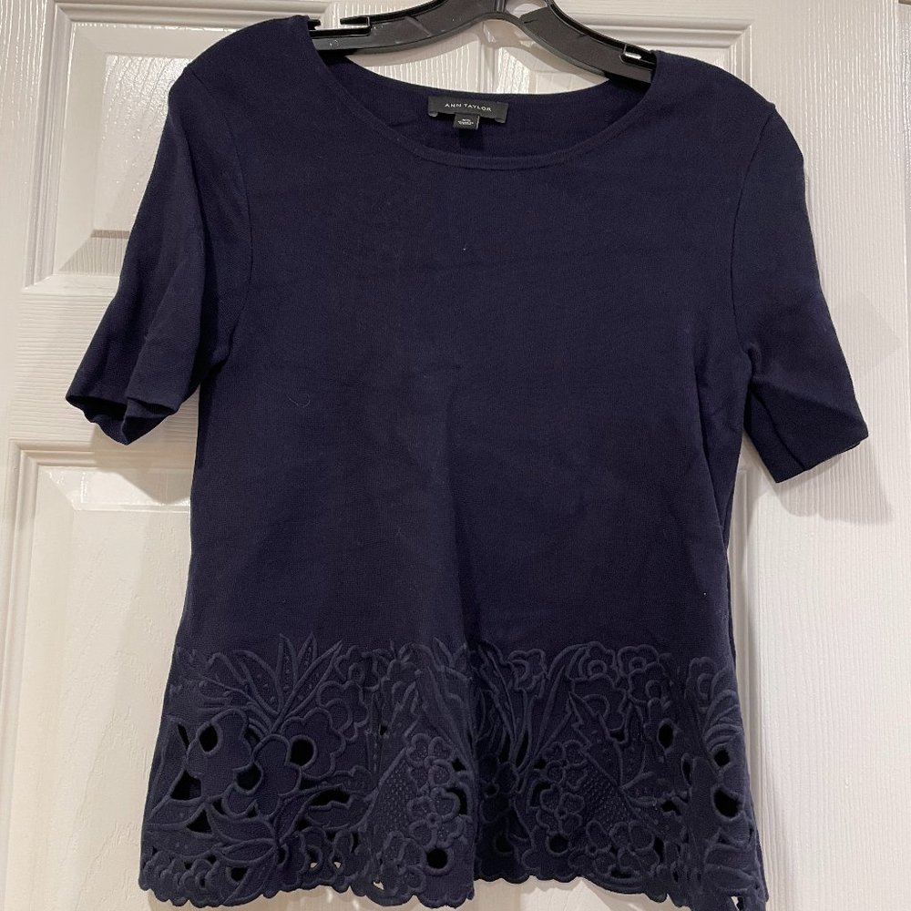 Ann Taylor Navy Top (Retail: $60)